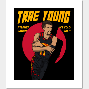 Trae Young Ice Cold Celebration Posters and Art